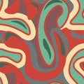 Seamles abstract urban colorful pattern with wave shapes